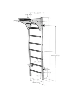DŘEVĚNÝ KOVOVÝ GYMNASTICKÝ ŽEBŘÍK PRO 4 MADLA S DŘEVĚNOU TYČÍ BENCHK 211W DŘEVĚNÝ KOVOVÝ GYMNASTICKÝ ŽEBŘÍK PRO 4 MADLA S DŘEVĚNOU TYČÍ BENCHK 211W