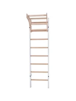 DŘEVĚNÝ KOVOVÝ GYMNASTICKÝ ŽEBŘÍK PRO 4 MADLA S DŘEVĚNOU TYČÍ BENCHK 211W DŘEVĚNÝ KOVOVÝ GYMNASTICKÝ ŽEBŘÍK PRO 4 MADLA S DŘEVĚNOU TYČÍ BENCHK 211W
