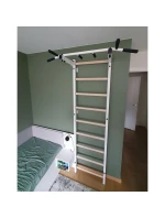 DŘEVĚNÝ KOVOVÝ GYMNASTICKÝ ŽEBŘÍK S KOVOVOU TYČÍ BENCHK 721W DŘEVĚNÝ KOVOVÝ GYMNASTICKÝ ŽEBŘÍK S KOVOVOU TYČÍ BENCHK 721W