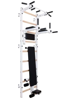 GYMNASTICKÝ ŽEBŘÍK SE CVIČEBNÍ TYČÍ, ZÁBRADLÍM A LAVIČKOU 723W