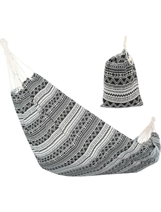 ZAHRADNÍ HAMMAK 1 OSOBA 200x100 cm ETNO S PŘIKRÝVKOU 1063980