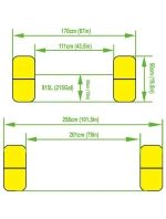 2-rodinná zaoblená radiální umyvadla s tyčemi 258x170x50 cm 51471 2-rodinná zaoblená radiální umyvadla s tyčemi 258x170x50 cm 51471