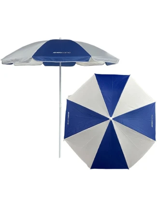 BALKONOVÝ PLÁŽOVÝ SLUNEČNÍK 160 CM BÍLO-MODRÝ 1067643