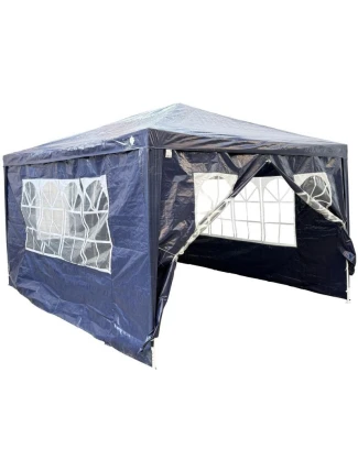 ZAHRADNÍ PAVILONOVÝ STAN 3X4X2,5 M TMAVĚ MODRÝ SASKA GARDEN