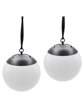 SOLÁRNÍ LAMPA PLASTOVÁ KOULE ZÁVĚSNÁ 20CM