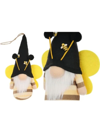 SKŘÍTEK SKŘÍTEK VČELA ČERNÝ 20CM PŘÍVĚSEK JARNÍ DEKORACE