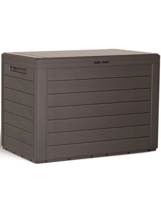 ZAHRADNÍ SKLADOVÝ BOX 190L BRONZOVÝ DŘEVĚNÝ BOX dětské