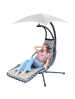 HOUPACÍ KŘESLO SE SLUNEČNÍKEM LISBON GREY HOUPACÍ KŘESLO SE SLUNEČNÍKEM LISBON GREY