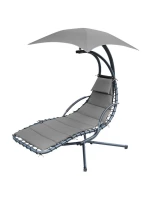 HOUPACÍ KŘESLO HOUPAČKA SE SLUNEČNÍKEM LISBON TMAVĚ ŠEDÁ HOUPACÍ KŘESLO HOUPAČKA SE SLUNEČNÍKEM LISBON TMAVĚ ŠEDÁ