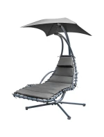 HOUPACÍ KŘESLO HOUPAČKA SE SLUNEČNÍKEM LISBON TMAVĚ ŠEDÁ HOUPACÍ KŘESLO HOUPAČKA SE SLUNEČNÍKEM LISBON TMAVĚ ŠEDÁ