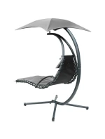HOUPACÍ KŘESLO HOUPAČKA SE SLUNEČNÍKEM LISBON TMAVĚ ŠEDÁ HOUPACÍ KŘESLO HOUPAČKA SE SLUNEČNÍKEM LISBON TMAVĚ ŠEDÁ