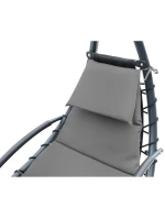 HOUPACÍ KŘESLO HOUPAČKA SE SLUNEČNÍKEM LISBON TMAVĚ ŠEDÁ HOUPACÍ KŘESLO HOUPAČKA SE SLUNEČNÍKEM LISBON TMAVĚ ŠEDÁ