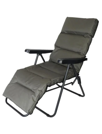 Zahradní křeslo s podnožkou 57x83x106CM šedozelené