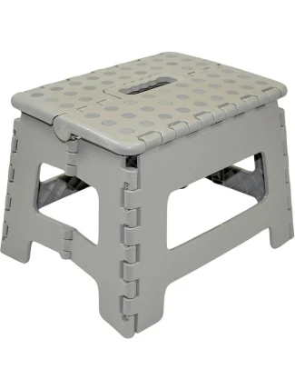 PROTISKLUZOVÁ SKLÁDACÍ STOLIČKA ŠEDÁ