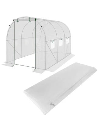 Krycí plachta pro zahradní tunel 200x300x200 cm BÍLÁ