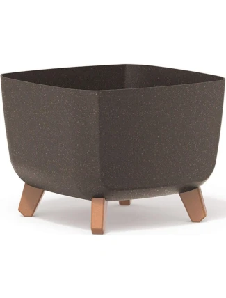 GRACIA SQUARE ECO WOOD POTTOM 29x29CM Káva