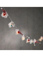 GIRLANDA SVĚTLA 12KS SKŘÍTCI NA BATERIE SANTA CLAUS TEPLÁ BÍLÁ LUCA