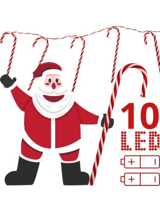 SVĚTLA GIRLANDY 10 VEDL LÍZÁTKO TYČINKY VÁNOČNÍ STROM TEPLÁ BÍLÁ LUCA SVĚTLA GIRLANDY 10 VEDL LÍZÁTKO TYČINKY VÁNOČNÍ STROM TEPLÁ BÍLÁ LUCA