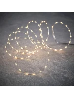 BATERIÍ OVLÁDANÉ DRÁTĚNÉ SVĚTLA GIRLANDA 90 VEDL BÍLÝ BLESK LUCA