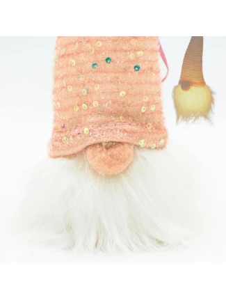 DEKORATIVNÍ LED SANTA CLAUS 25CM RŮŽOVÁ