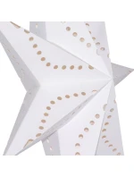 PAPÍROVÁ DEKORACE HVĚZDA 50CM 7 LISTŮ BÍLÁ