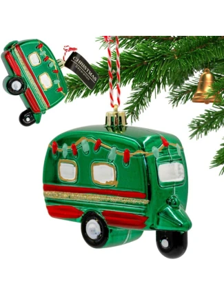 DEKORACE ZÁVĚSNÁ CETKA KARAVAN ZELENÁ