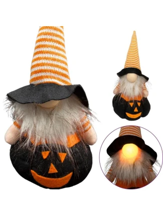 DEKORATIVNÍ FIGURKA NA DÝNI 35CM LED HALLOWEEN ČERNÁ