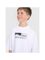 Chlapecké tričko oversize s potiskem 4F 4FJRAW25TTSHM3065-10S Chlapecké tričko oversize s potiskem 4F 4FJRAW25TTSHM3065-10S