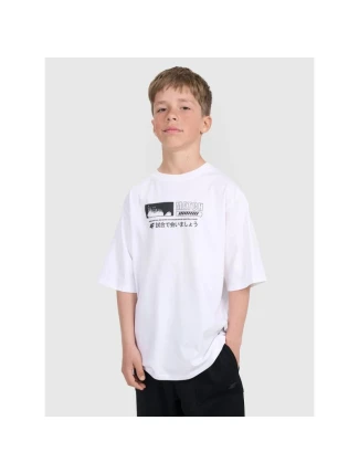 Chlapecké tričko oversize s potiskem 4F 4FJRAW25TTSHM3065-10S Chlapecké tričko oversize s potiskem 4F 4FJRAW25TTSHM3065-10S