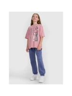 Dívčí tričko oversize s potiskem 4F 4FJRAW25TTSHF2936-54S Dívčí tričko oversize s potiskem 4F 4FJRAW25TTSHF2936-54S