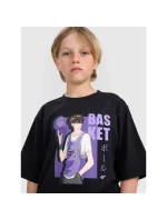 Chlapecké tričko oversize s potiskem 4F 4FJRAW25TTSHM3062-20S Chlapecké tričko oversize s potiskem 4F 4FJRAW25TTSHM3062-20S