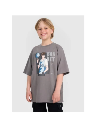 Chlapecké tričko oversize s potiskem 4F 4FJRAW25TTSHM3062-24S Chlapecké tričko oversize s potiskem 4F 4FJRAW25TTSHM3062-24S