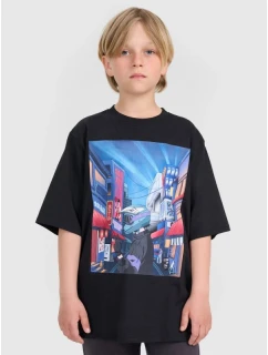 Chlapecké tričko oversize s potiskem 4F 4FJRAW25TTSHM3061-20S