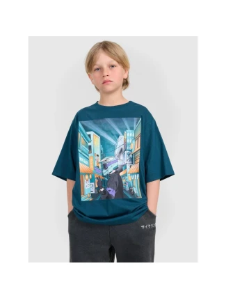 Chlapecké tričko oversize s potiskem 4F 4FJRAW25TTSHM3061-46S Chlapecké tričko oversize s potiskem 4F 4FJRAW25TTSHM3061-46S