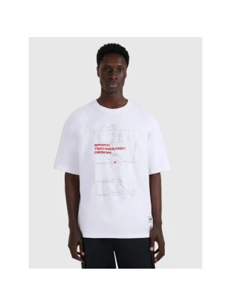 Pánské tričko oversize s potiskem 4F 4FRAW25TTSHM3257-10S Pánské tričko oversize s potiskem 4F 4FRAW25TTSHM3257-10S