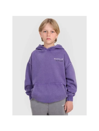 Chlapecká nepruhovaná mikina s kapucí 4F 4FJRAW25TSWSM2344-51S Chlapecká nepruhovaná mikina s kapucí 4F 4FJRAW25TSWSM2344-51S