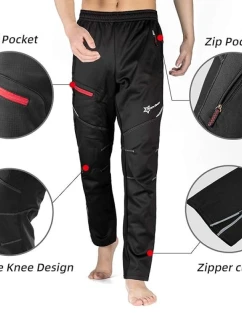 Rockbros pánské dlouhé kalhoty na kolo černé 2XL