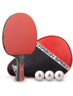 RAKETA NA STOLNÍ TENIS 3 MÍČKY POTAH JOOLA CARBON SPEED