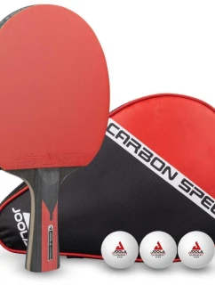 RAKETA NA STOLNÍ TENIS 3 MÍČKY POTAH JOOLA CARBON SPEED