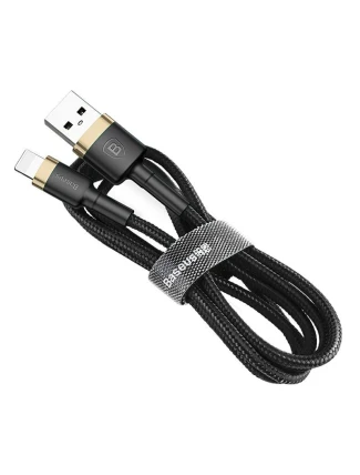 BASEUS USB/LIGHTNING KABEL CAFULE 2.4A 1M ZLATÝ/ČERNÝ