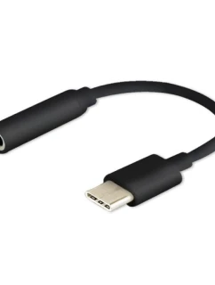 SAVIO AK-35/B adaptér (zásuvka typu C - stereo jack 3,5 mm ; 0,12 m; barva černá)