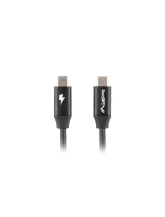 LANBERG KABEL USB-C 2.0 M/M 1M PREMIUM QC 4.0 POWER DELIVERY 60W ČERNÝ CA-CMCM-40CU-0010-BK