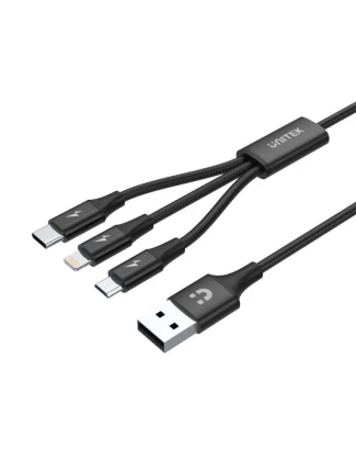 UNITEK USB 3V1NABÍJECÍ KABEL (C,LIGHTNING,MUSB)