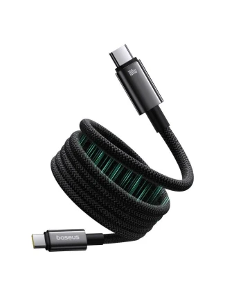 Baseus Tungsten magnetický kabel USB C-USB C 100W 1m (černý)