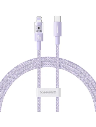 Baseus Gem USB C-IP kabel 20W 1m (fialový)