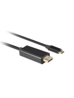 LANBERG KABEL USB-C(M)->DISPLAYPORT(M) 1M 4K 60HZ ČERNÝ CA-CMDP-10CU-0010-BK