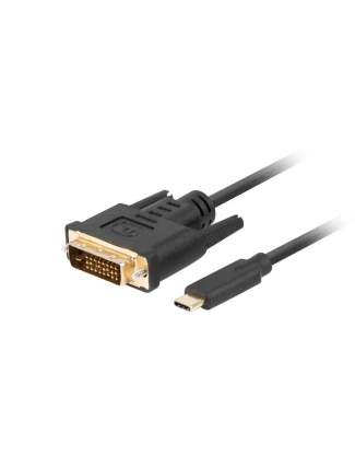 LANBERG KABEL USB-C(M)->DVI-D(24+1)(M) 1,8M ČERNÝ CA-CMDV-10CU-0018-BK