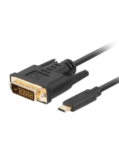LANBERG KABEL USB-C(M)->DVI-D(24+1)(M) 1,8M ČERNÝ CA-CMDV-10CU-0018-BK