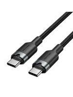 Opletený kabel USB-C na USB-C Vention 3A 480Mbps 60W PD 2m černý