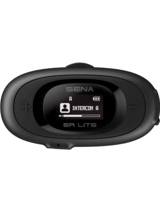 Sena 5R-01D 5R Lite Bluetooth 5.1 700m interkom pro motocykly s LCD displejem a univerzálním mikrofonem pro 2 helmy